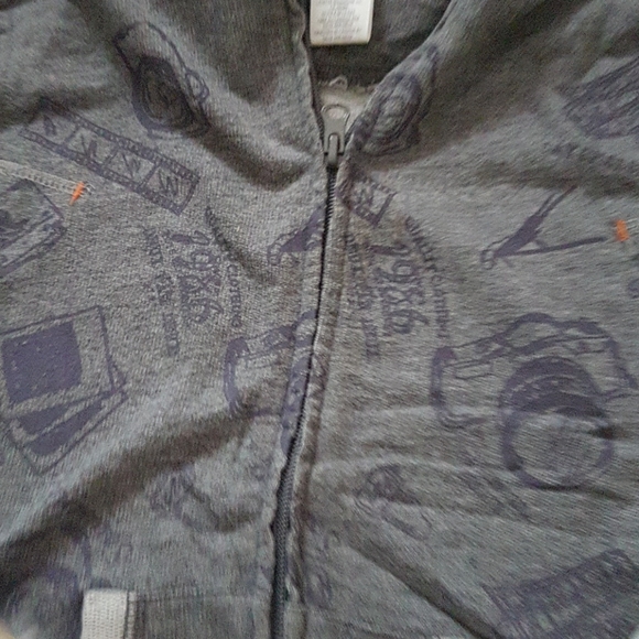 Boys grey hoodie with photography print - Picture 3 of 3